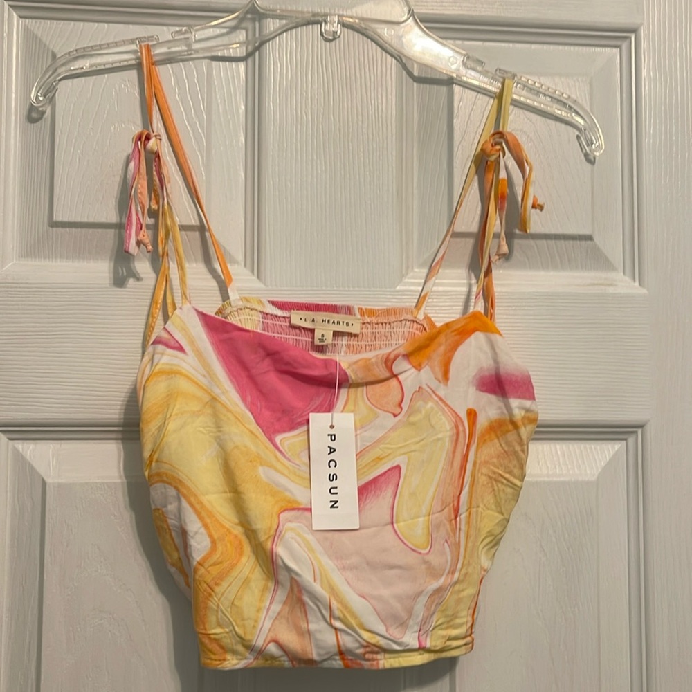 Pacsun LA Hearts Multicolor Crop Top!